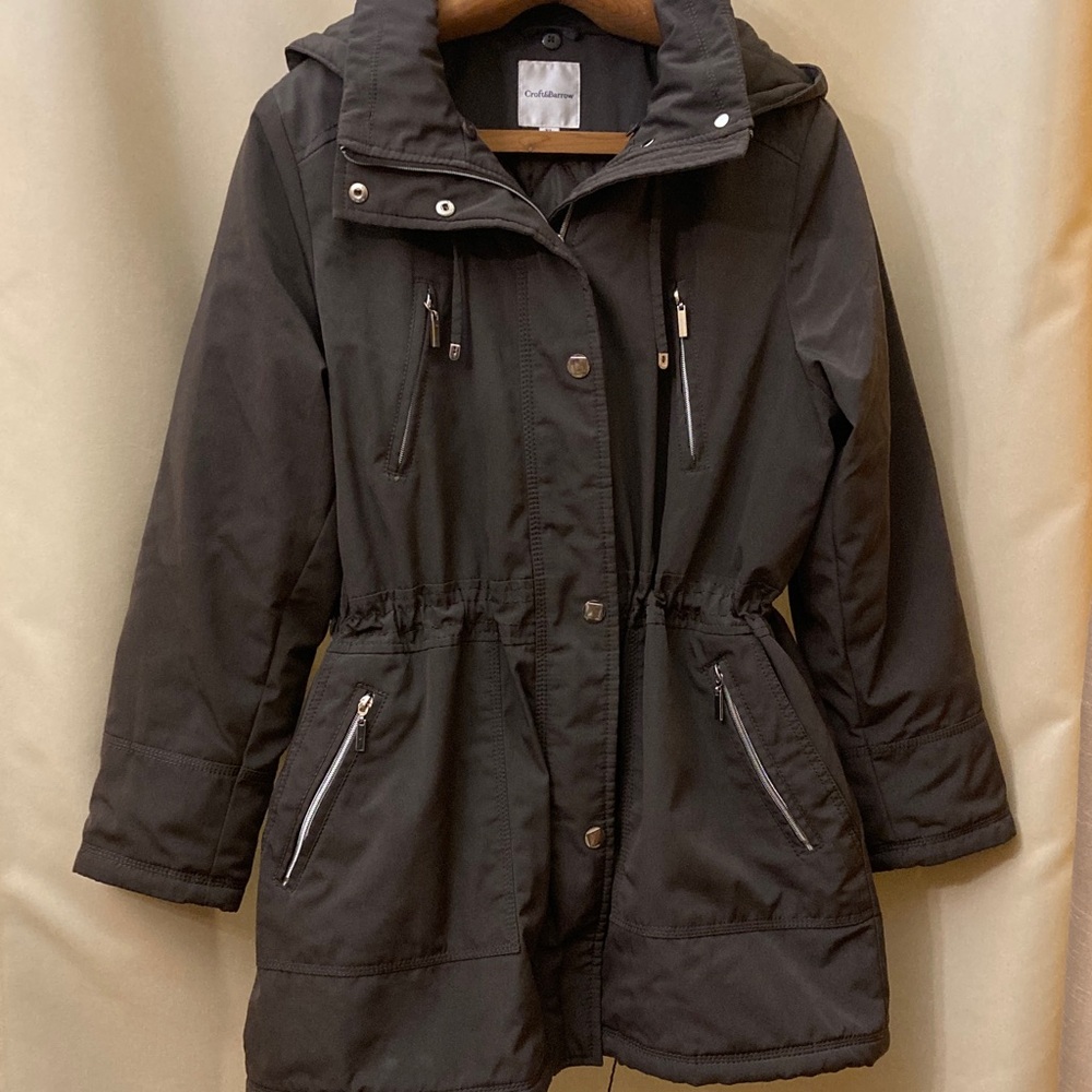 Croft & Barrow Anorak Gray Jacket w/ Detachable Hood XL